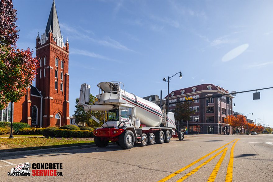 Concrete Service Co trucks are tracked by satellite GPS